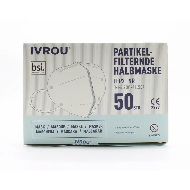 Masques de Protection Respiratoire FFP2 50 pièces - Univers Pharmacie
