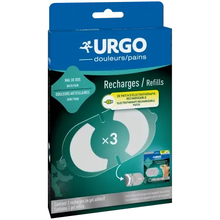 Urgo Douleurs Recharges Patch d'Electrothérapie Rechargeable X3 - Univers Pharmacie