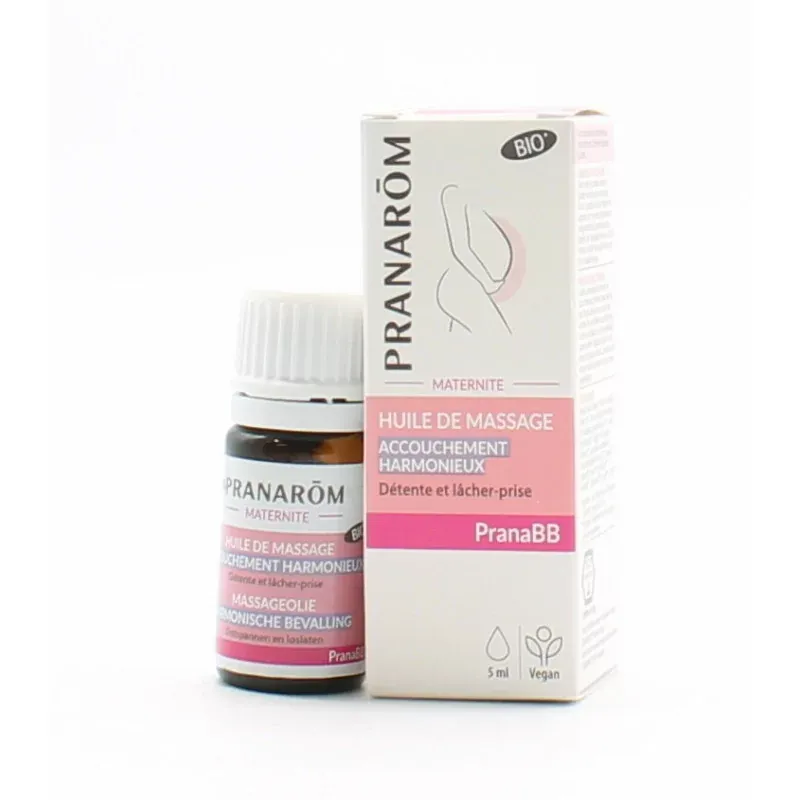 Pranarom Prana BB Maternité Huile de Massage Bio Accouchement Harmonieux 5ml - Univers Pharmacie