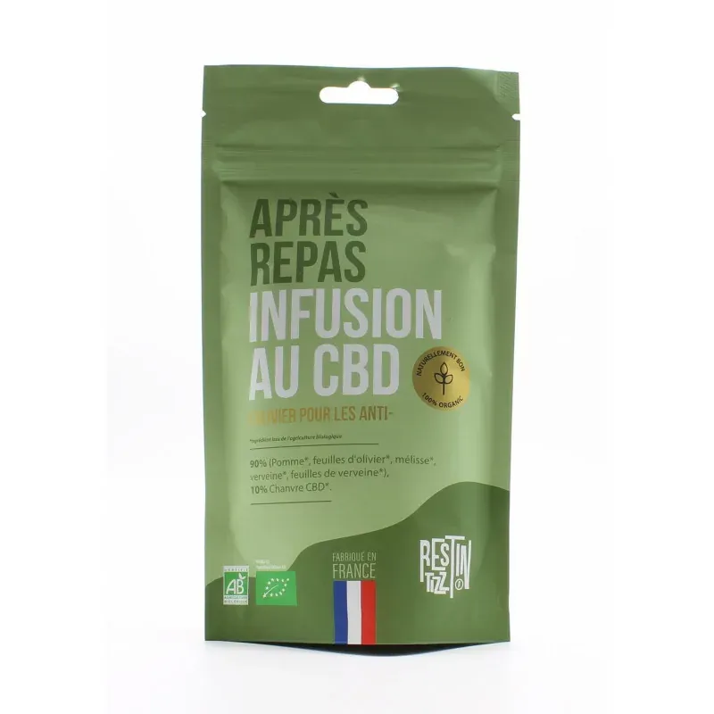 Rest in Tizz Infusion au CBD Après Repas 50g - Univers Pharmacie