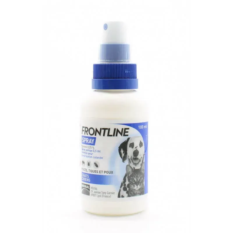Frontline Spray Chats Chiens 100ml - Univers Pharmacie Frontline Spray Chats Chiens 100ml - Univers Pharmacie