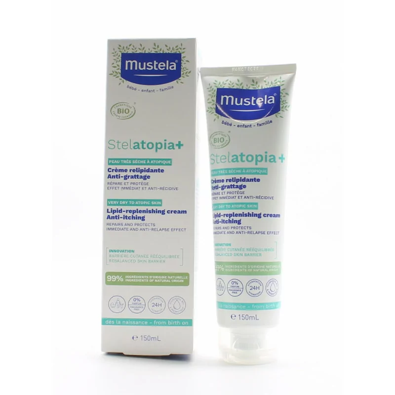 Mustela Stelatopia + Crème Relipidante Anti-Grattage Bio 150ml