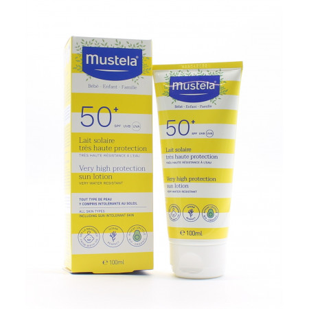 Mustela Lait Solaire Très Haute Protection SPF50+ 100ml - Univers Pharmacie