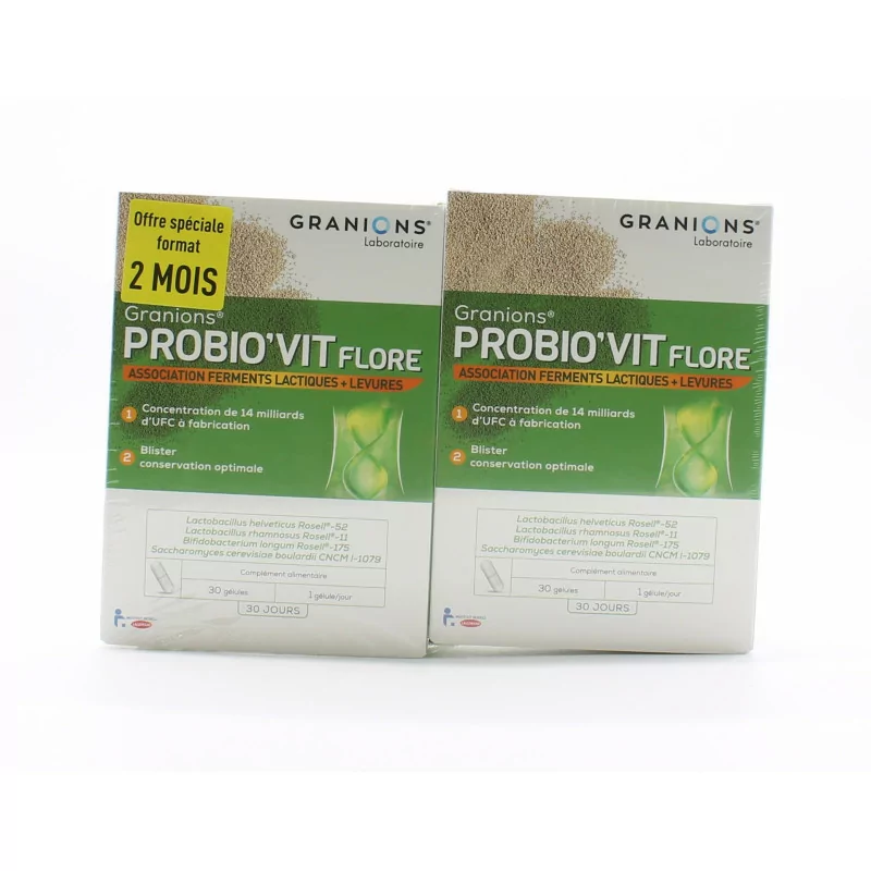 Granions Probio'Vit Flore 2X30 gélules - Univers Pharmacie