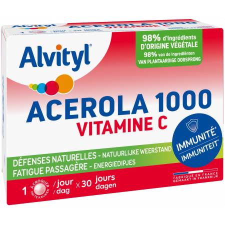 Alvityl Acerola 1000 Vitamine C 30 comprimés - Univers Pharmacie