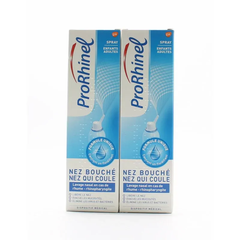 ProRhinel Nez Bouché Nez qui Coule 2X100ml - Univers Pharmacie