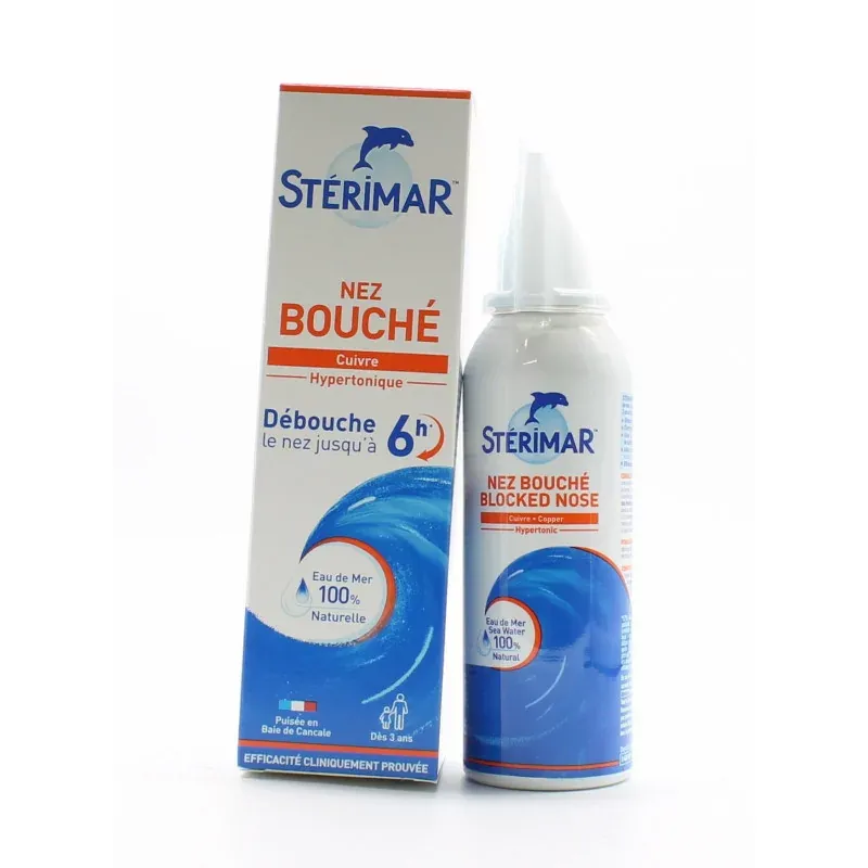 Stérimar Nez Bouché Cuivre Hypertonique 100ml - Univers Pharmacie