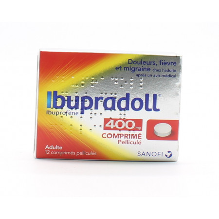 Ibupradoll 400mg 12 comprimés - Univers Pharmacie