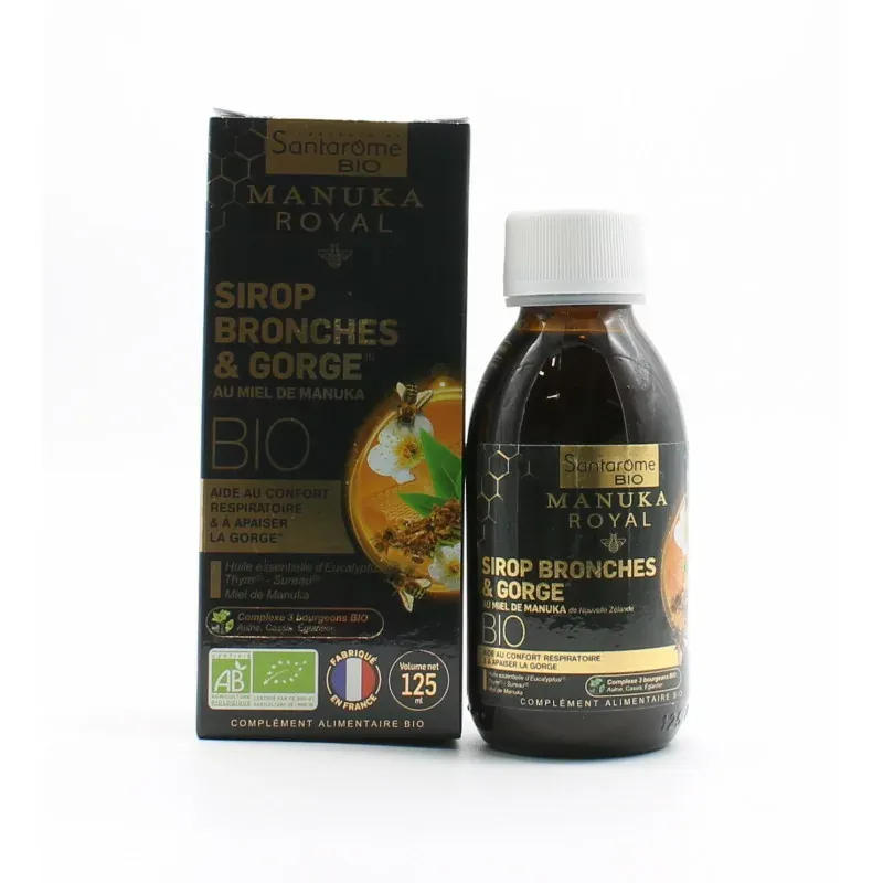 Santarome Manuka Royal Sirop Bronches et Gorge 125ml - Univers Pharmacie
