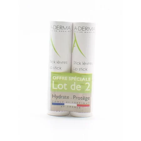 A-Derma Stick Lèvres 4g x2 - Univers Pharmacie
