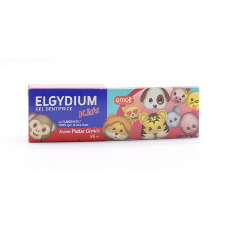 Elgydium Kids Gel Dentifrice 3-6ans Emoji Arôme Fraise Givrée 50ml - Univers Pharmacie