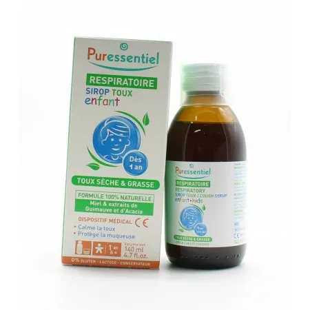 Puressentiel Respiratoire Sirop Toux Enfant 140ml - Univers Pharmacie