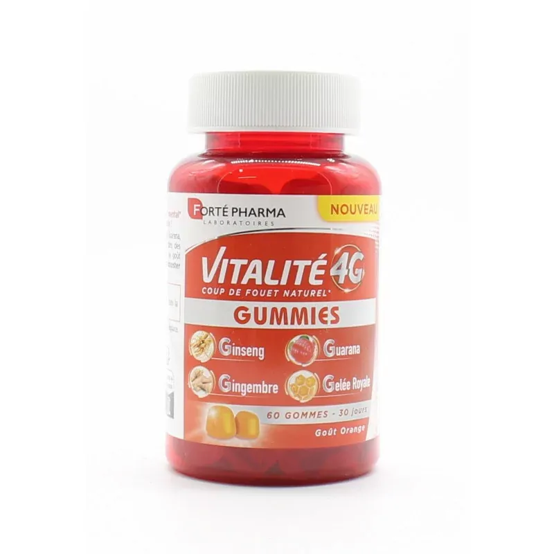 Forté Pharma Vitalité 4G Gummies 60 gommes - Univers Pharmacie