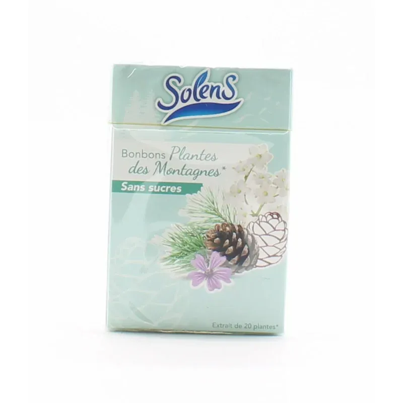 Solens Bonbons Plantes des Montagnes Sans Sucres 50g - Univers Pharmacie