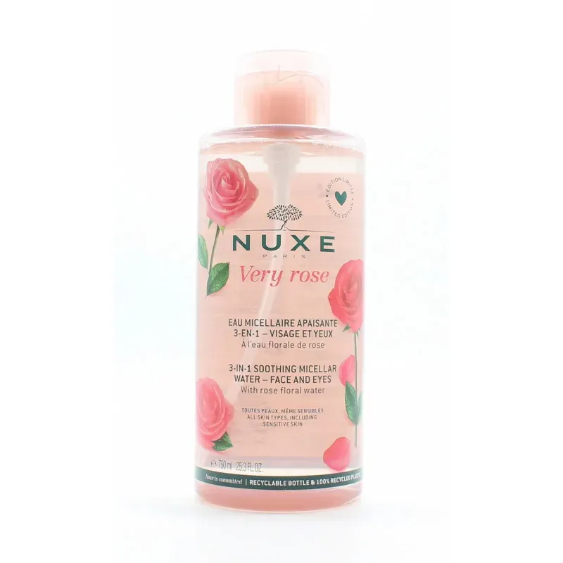 Nuxe Very Rose Eau Micellaire Apaisante 3en1 750ml - Univers Pharmacie