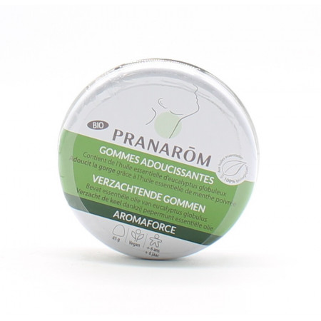 Pranarom Aromaforce Gommes Adoucissantes Menthe/Eucalyptus Bio 45g - Univers Pharmacie