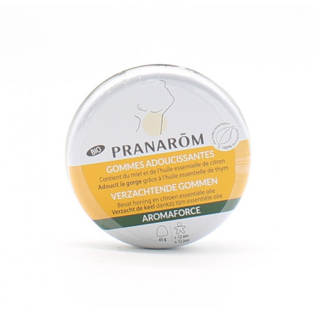 Pranarom Aromaforce Gommes Adoucissantes Miel/citron Bio 45g - Univers Pharmacie