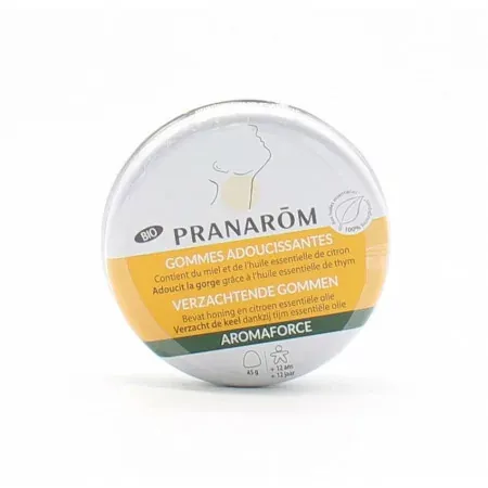 Pranarom Aromaforce Gommes Adoucissantes Miel/citron Bio 45g - Univers Pharmacie