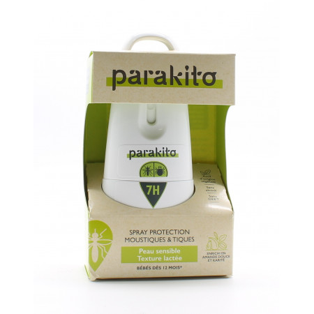 Parakito Spray Anti-moustiques & Anti-tiques Peau Sensible 75ml - Univers Pharmacie