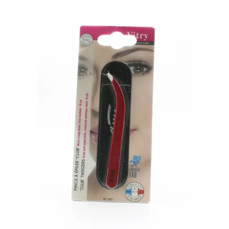 Vitry Pince à Epiler Club Mors Crabe Bias Inox 9cm - Univers Pharmacie