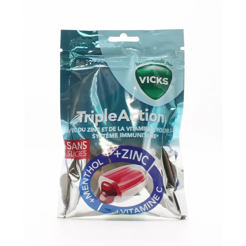 Vicks Triple Action Bonbons 72g - Univers Pharmacie