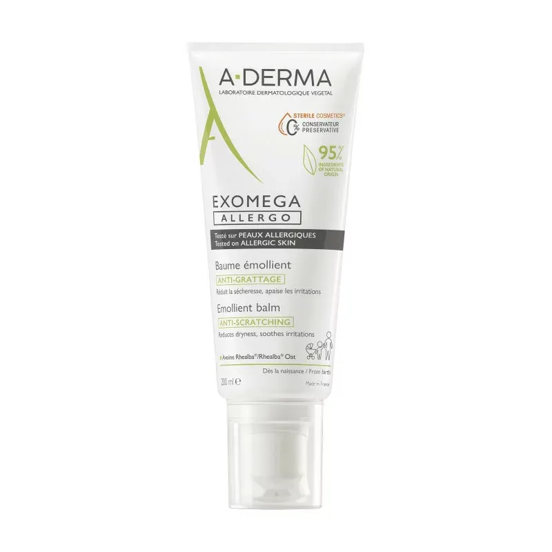 A-Derma Exomega Allergo Baume Emollient 200ml - Univers Pharmacie A-Derma Exomega Allergo Baume Emollient 200ml - Univers Pharmacie