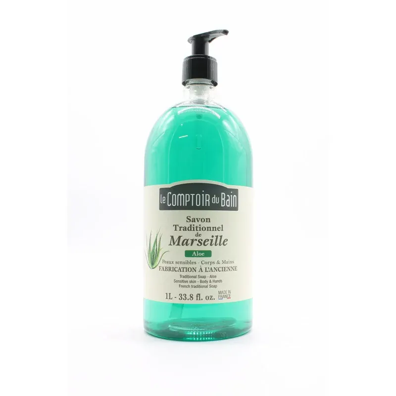 Le Comptoir du Bain Savon de Marseille Aloe 1L - Univers Pharmacie