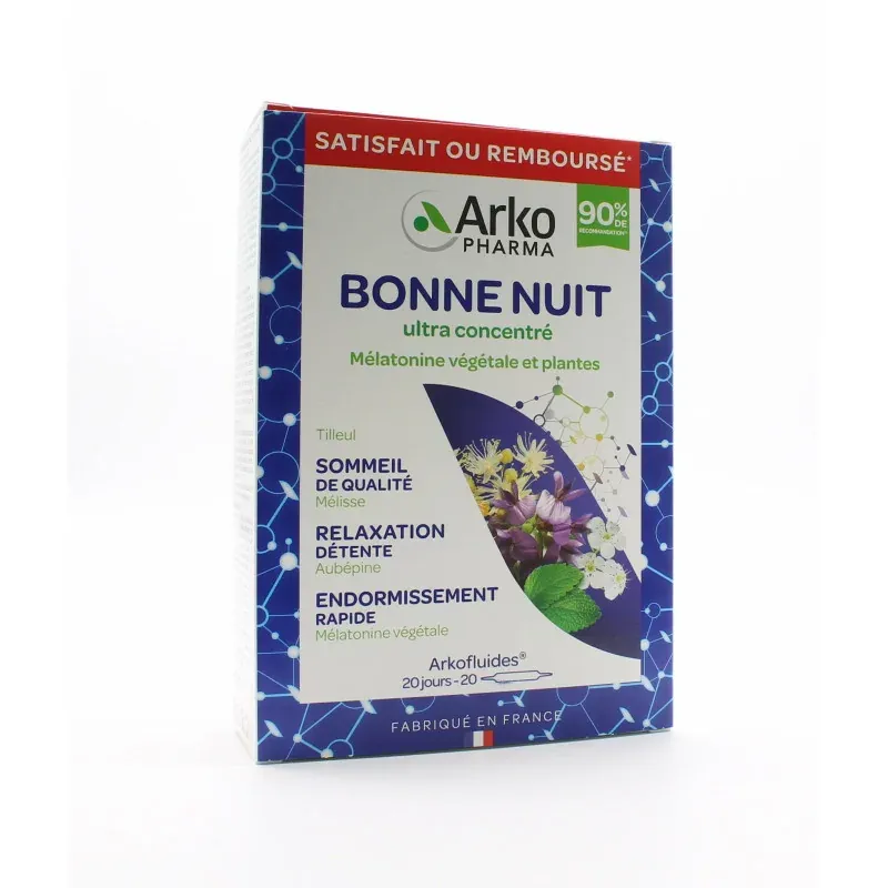 Arkopharma Bonne Nuit Ultra Concentré 20 ampoules - Univers Pharmacie