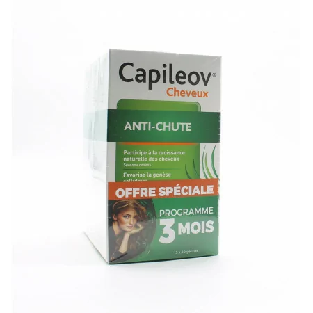 Capileov Cheveux Anti-chute 3x30 gélules - Univers Pharmacie