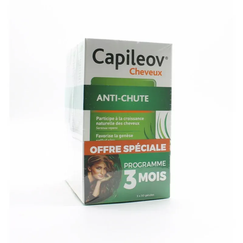Capileov Cheveux Anti-chute 3x30 gélules - Univers Pharmacie