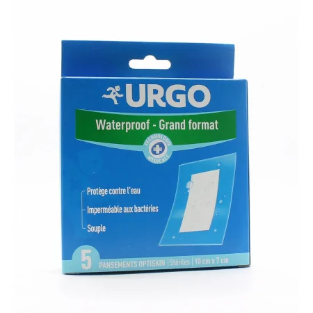 Urgo Pansements Optiskin Waterproof 10x7cm 5 pièces - Univers Pharmacie