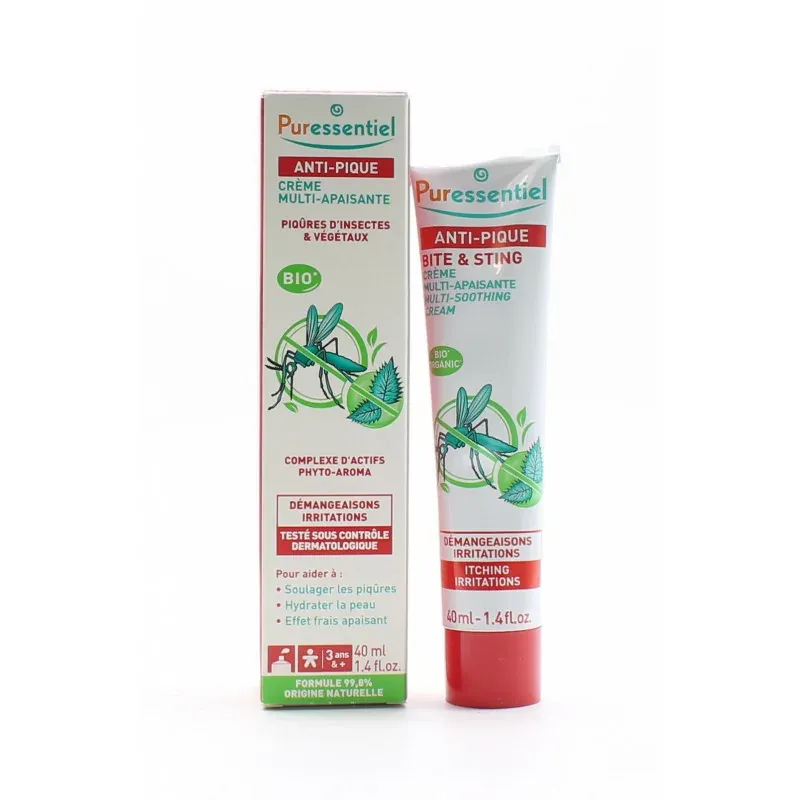 Puressentiel Anti-Pique Crème Multi-Apaisante Bio 40ml - Univers Pharmacie