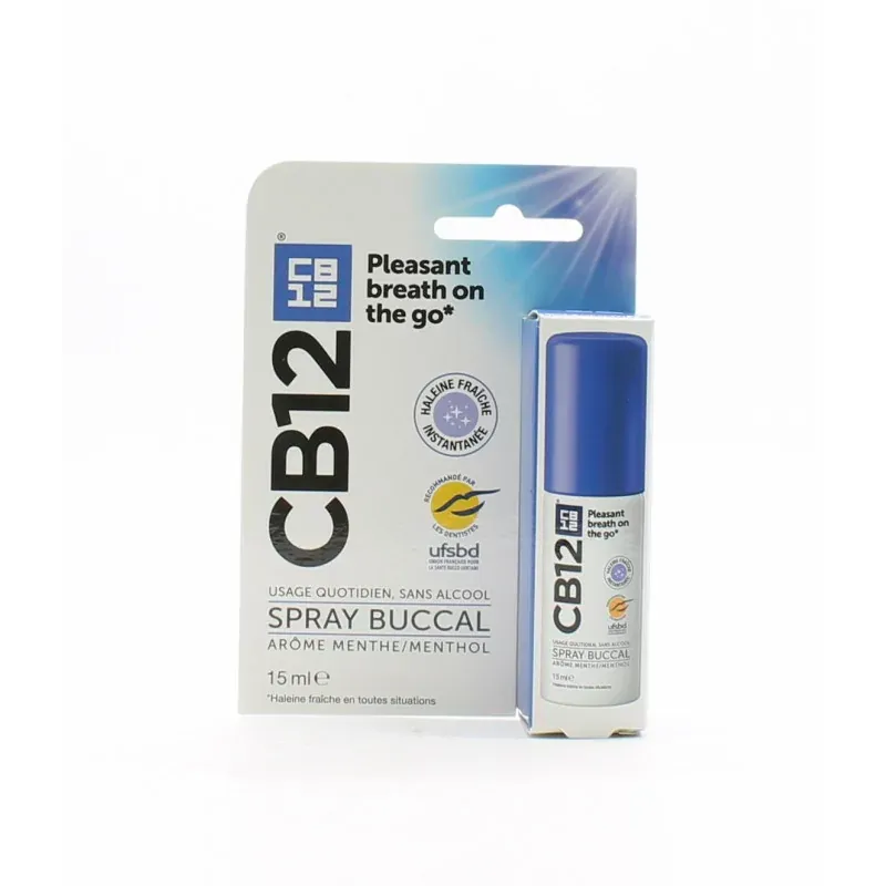CB12 Spray Buccal Menthe/Menthol Sans Alcool 15ml - Univers Pharmacie