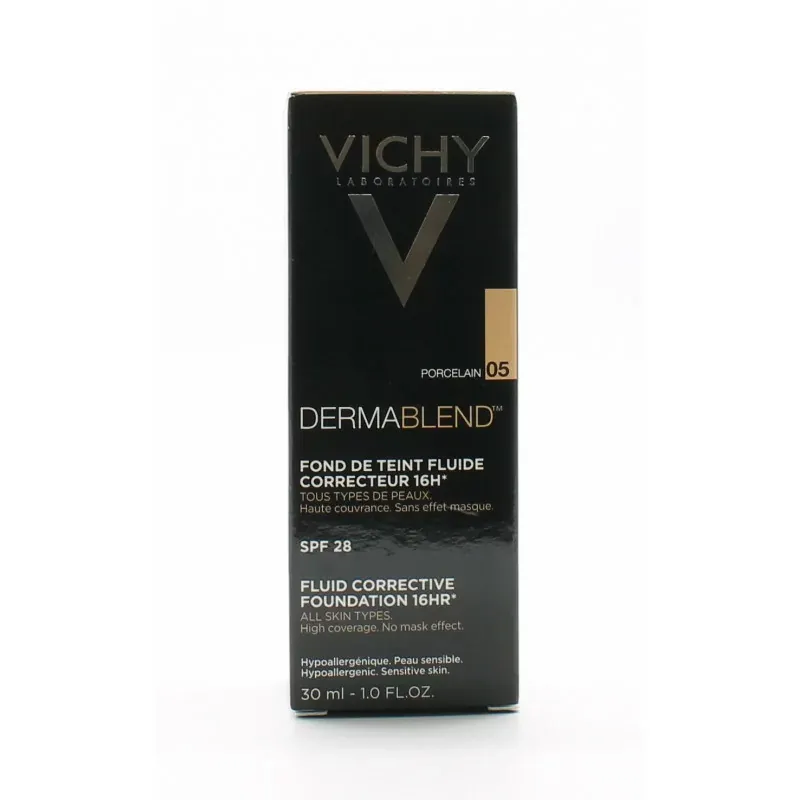 Vichy Dermablend Fond de Teint Fluide SPF28 05 Porcelain 30ml - Univers Pharmacie