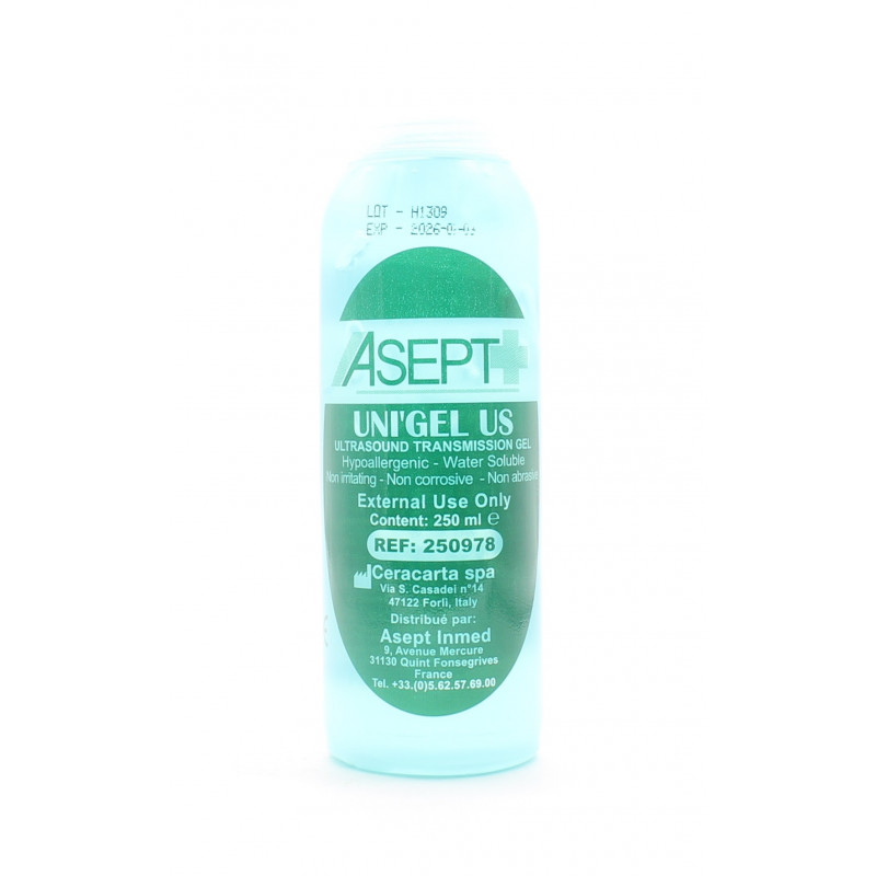 Asept Uni'Gel Us Ultrasound Transmission Gel 250mlUnivers Pharmacie