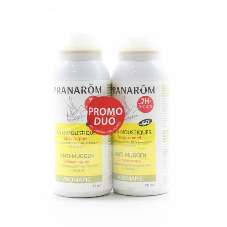 Pranarôm Aromapic Spray Anti-Moustiques Bio 2X75ml - Univers Pharmacie