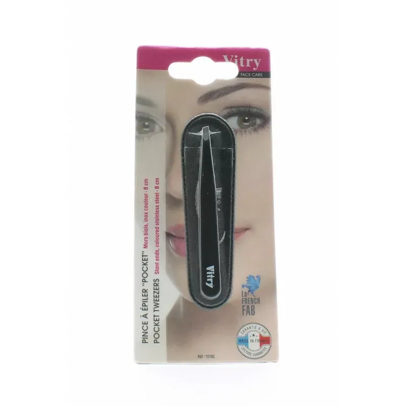 Vitry Pince à Épiler "Pocket" Mors Biais Inox 8cm - Univers Pharmacie