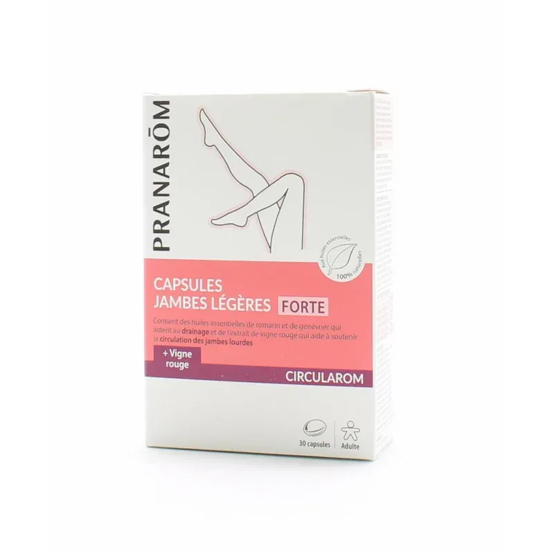 Pranarom Circularom Jambes Légères Forte 30 capsules - Univers Pharmacie