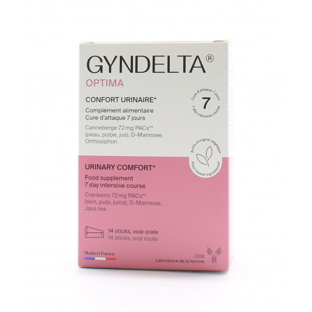 Gyndelta Optima Confort Urinaire 14 sticks - Univers Pharmacie