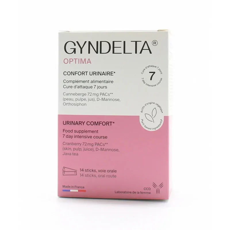 Gyndelta Optima Confort Urinaire 14 sticks - Univers Pharmacie