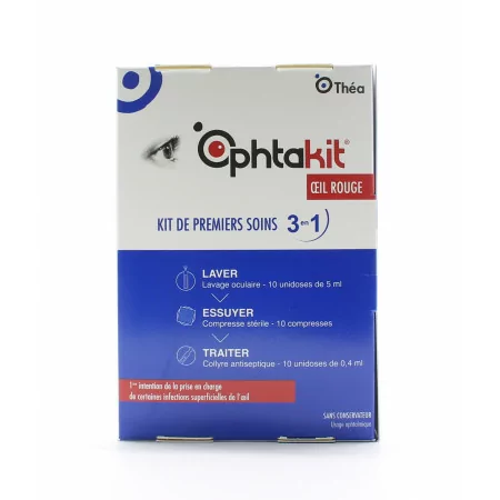 Ophtakit Œil Rouge 0,4 ml x10 unidoses - Univers Pharmacie