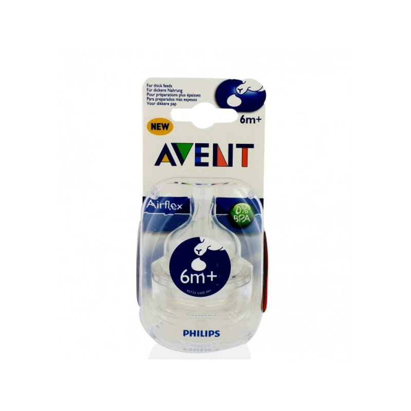 Tétine Classic+ Liquides Epaissis 6M+ Philips Avent X2 - Univers Pharmacie