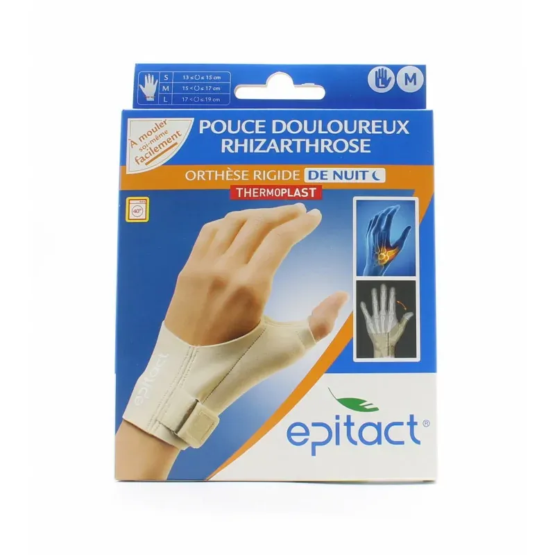 Epitact Rhizarthrose Orthèse Rigide Nuit Thermoplast Gauche M - Univers Pharmacie