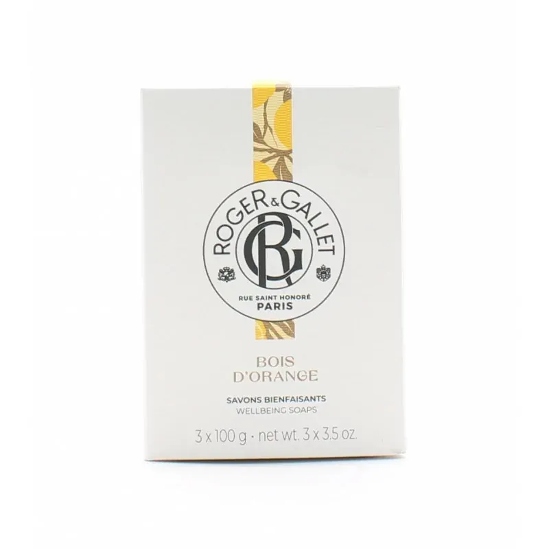 Roger&Gallet Savon Bienfaisant Bois d'Orange 3X100g - Univers Pharmacie
