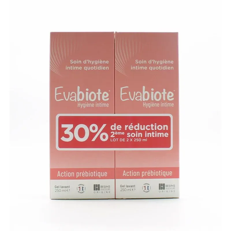 Evabiote Hygiène Intime pH Neutre 2X250ml - Univers Pharmacie
