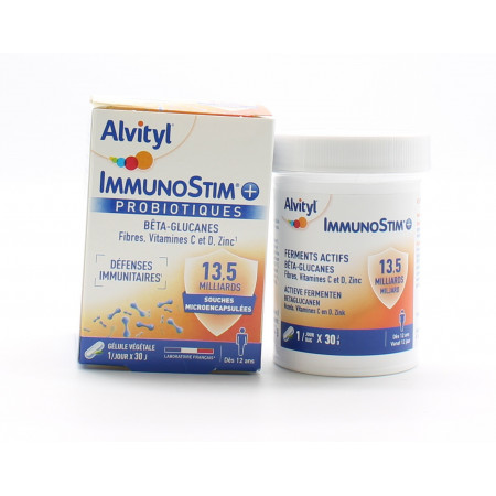 Alvityl ImmunoStim Probiotiques 30 gélules - Univers Pharmacie