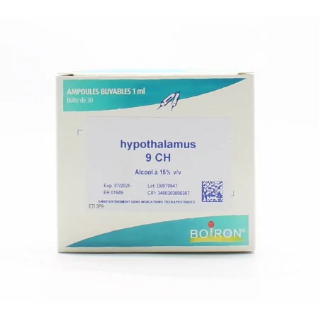 Boiron Hypothalamus 9CH 30 ampoules - Univers Pharmacie