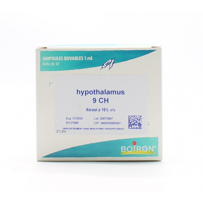 Boiron Hypothalamus 9CH 30 ampoules - Univers Pharmacie Boiron Hypothalamus 9CH 30 ampoules - Univers Pharmacie