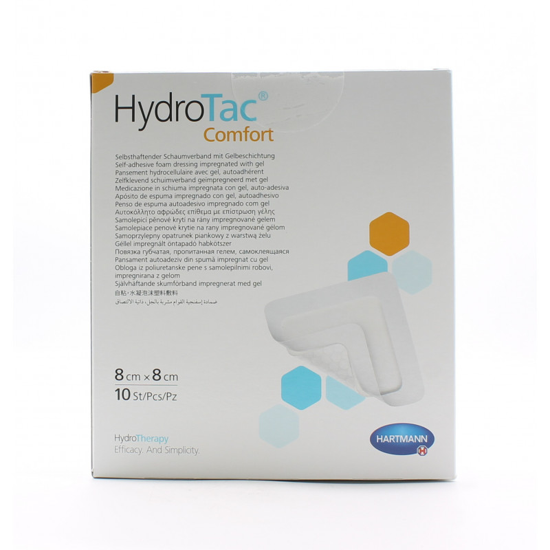 Hartmann HydroTac Comfort 8X8cm 10 pièces - Univers Pharmacie