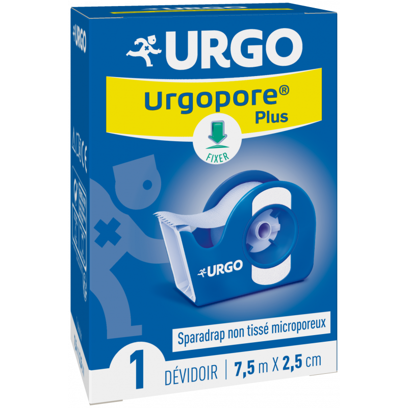 Urgo Urgopore Plus Sparadrap Non Tissé Microporeux 7,5mX2,5cm - Univers Pharmacie